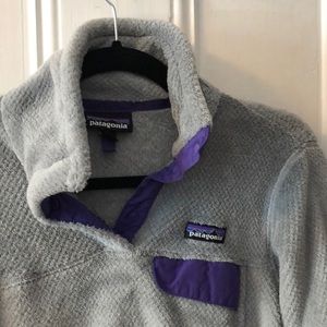 Patagonia Grey/Purple Fleece Pullover